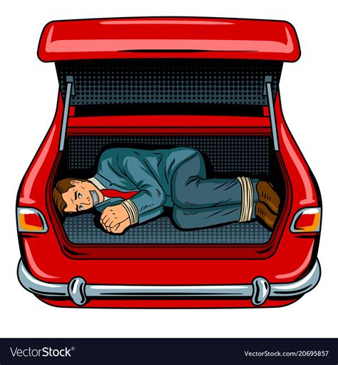 person in car trunk